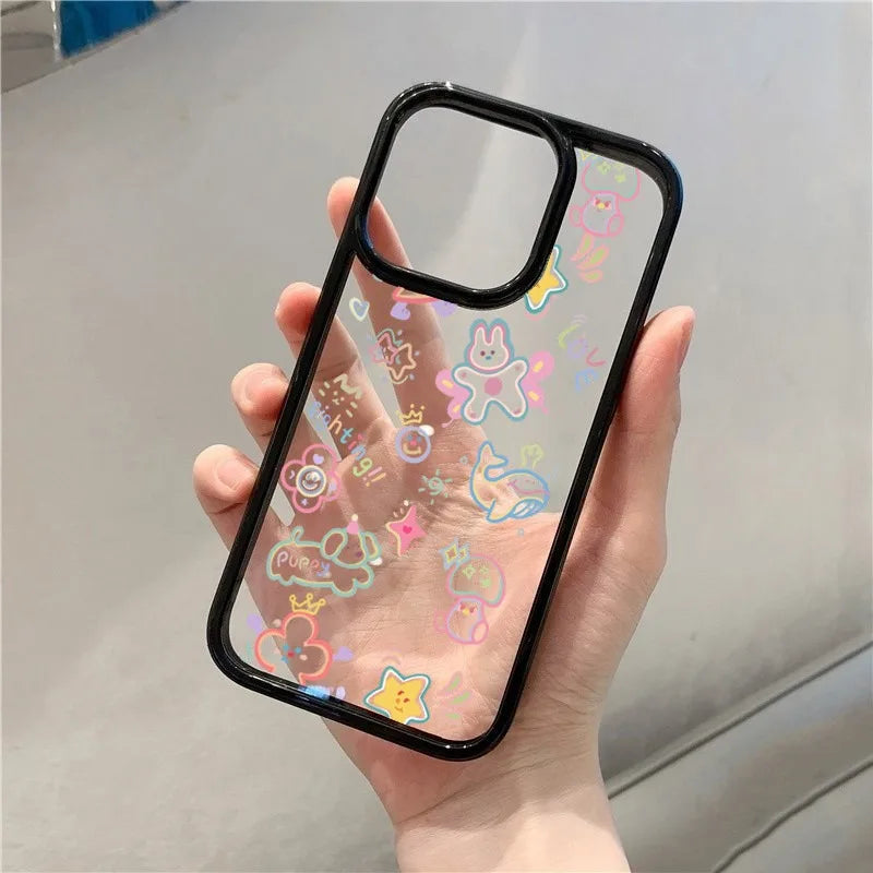 Cute Colorful Cartoon Phone Case for iPhone 7–17 Pro Max Series