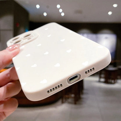 Cute Hearts Print Phone Case for iPhone 11–17 Pro Max Series