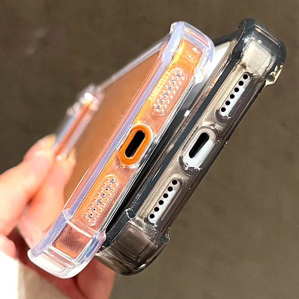 Luxury Clear Shockproof Bumper Case for iPhone 11–17 Pro Max Series