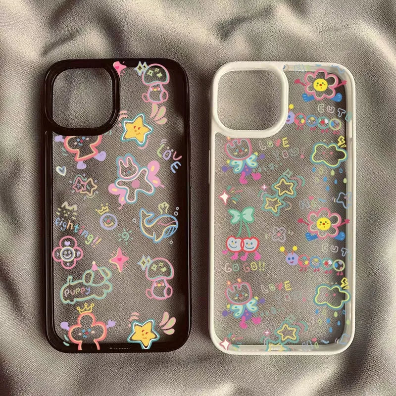 Cute Colorful Cartoon Phone Case for iPhone 7–17 Pro Max Series