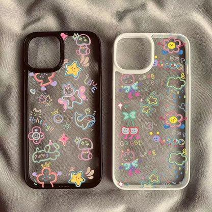 Cute Colorful Cartoon Phone Case for iPhone 7–17 Pro Max Series