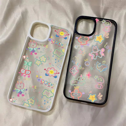 Cute Colorful Cartoon Phone Case for iPhone 7–17 Pro Max Series