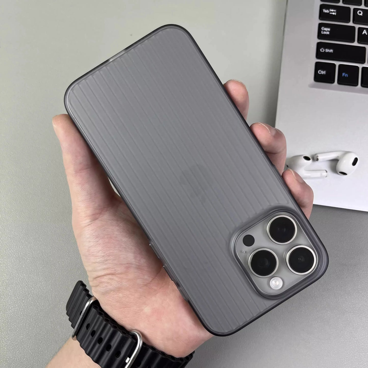 Luxury Wave Suitcase PC Phone Case for iPhone 11–17 Pro Max Series