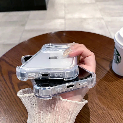 Luxury Clear Shockproof Bumper Case for iPhone 11–17 Pro Max Series