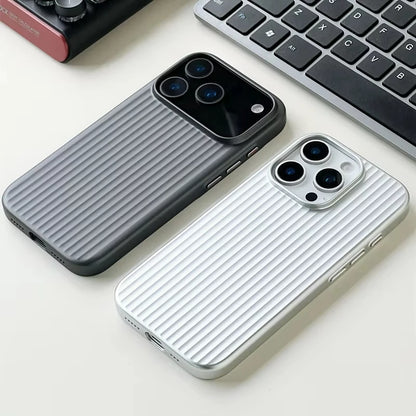 Luxury Wave Suitcase PC Phone Case for iPhone 11–17 Pro Max Series