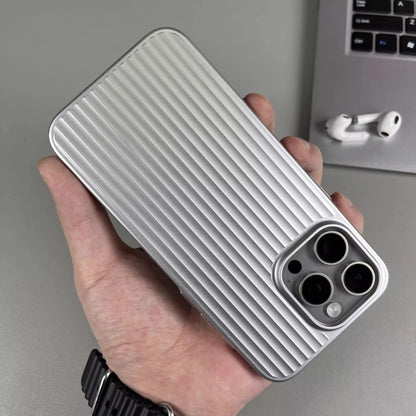 Luxury Wave Suitcase PC Phone Case for iPhone 11–17 Pro Max Series
