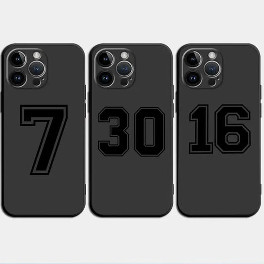 Basketball Numbers Anti-Scratch Phone Case for iPhone 7–16 Plus Series