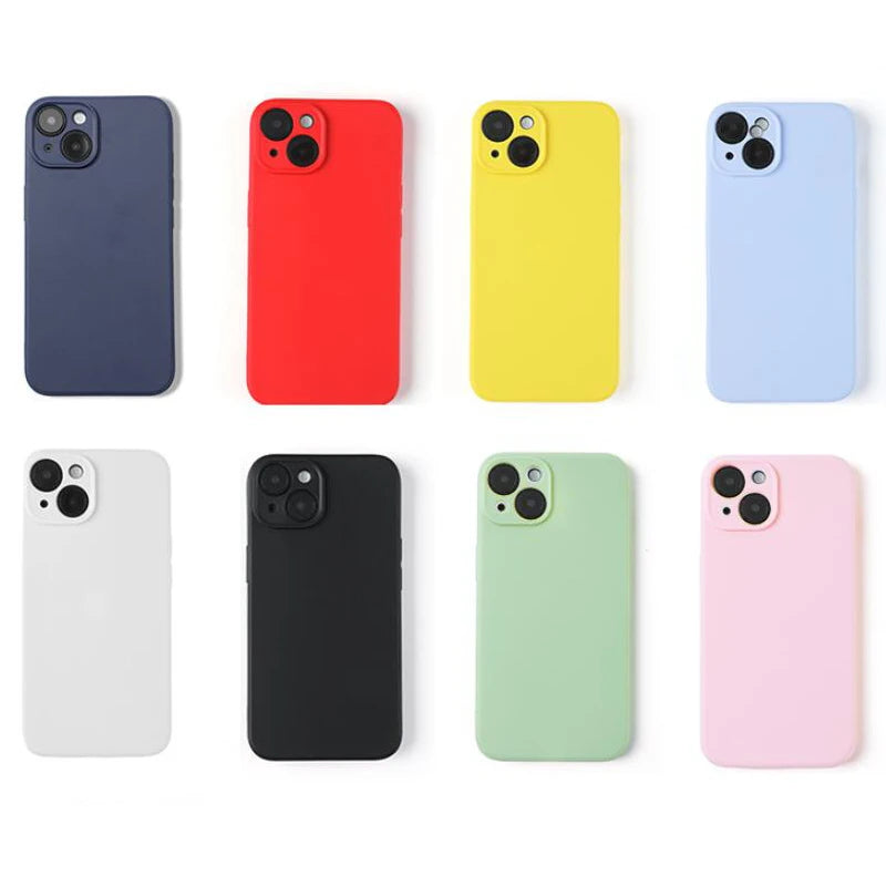 liquid Silicone Shockproof Phone Case for iPhone 11–16 Pro Max Series