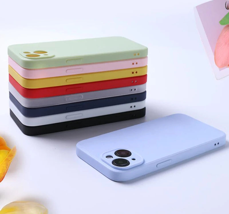 liquid Silicone Shockproof Phone Case for iPhone 11–16 Pro Max Series