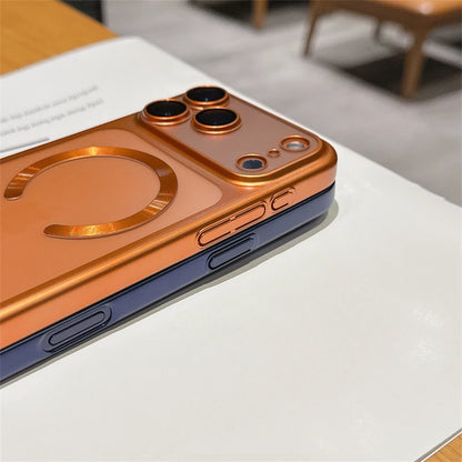 Luxury Matte Transparent MagSafe Magnetic Case for iPhone 15–17 Pro Max Series