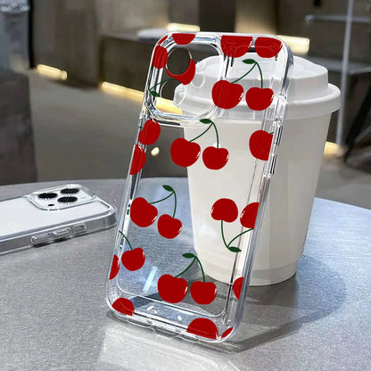 Flower Clear Shockproof Phone Case for iPhone 11–16 Pro Max Series