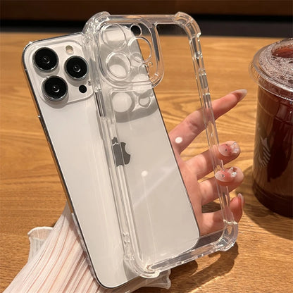 Luxury Clear Shockproof Bumper Case for iPhone 7–17 Series