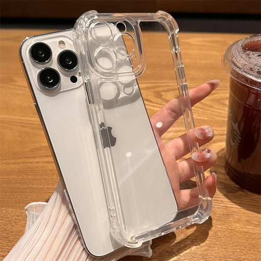 Luxury Clear Shockproof Bumper Case for iPhone 7–17 Series